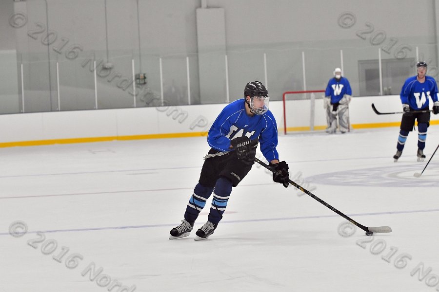 Wheaton College Men\'s Ice Hockey vs Middlesex Community College. - Photo By: KEITH NORDSTROM